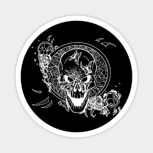 White Skull Magnet